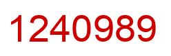 Number 1240989 red image