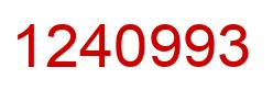 Number 1240993 red image