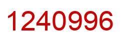 Number 1240996 red image
