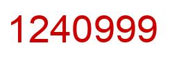 Number 1240999 red image