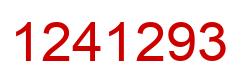 Number 1241293 red image