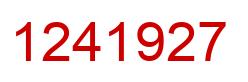 Number 1241927 red image