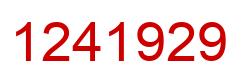 Number 1241929 red image