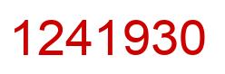 Number 1241930 red image