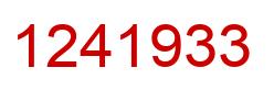 Number 1241933 red image
