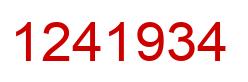 Number 1241934 red image