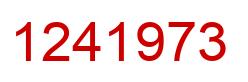 Number 1241973 red image