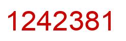 Number 1242381 red image
