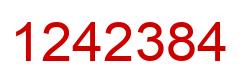 Number 1242384 red image
