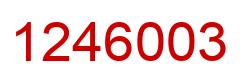 Number 1246003 red image