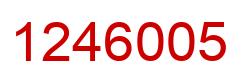 Number 1246005 red image