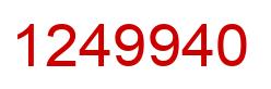 Number 1249940 red image