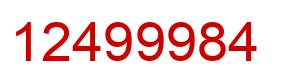 Number 12499984 red image