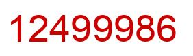 Number 12499986 red image