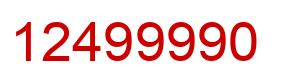 Number 12499990 red image