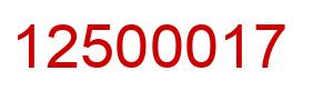Número 12500017 imagen rojo