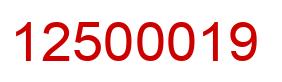 Número 12500019 imagen rojo
