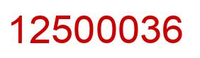 Número 12500036 imagen rojo