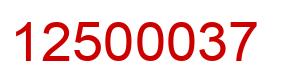 Número 12500037 imagen rojo
