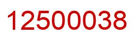 Número 12500038 imagen rojo