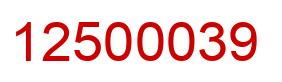 Número 12500039 imagen rojo