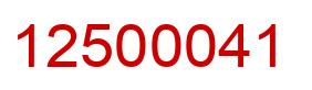 Número 12500041 imagen rojo