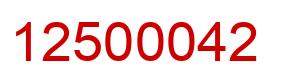 Número 12500042 imagen rojo