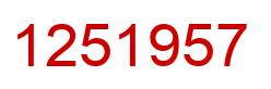 Número 1251957 imagen rojo