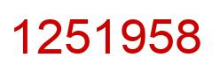 Número 1251958 imagen rojo