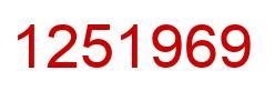 Número 1251969 imagen rojo