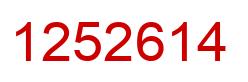 Number 1252614 red image