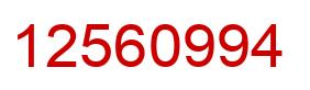 Number 12560994 red image