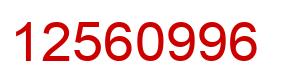 Number 12560996 red image