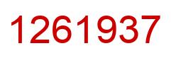 Number 1261937 red image