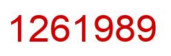 Number 1261989 red image
