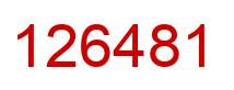 Number 126481 red image