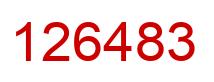 Number 126483 red image