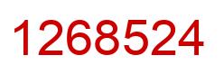 Number 1268524 red image