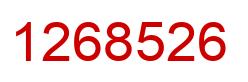Number 1268526 red image