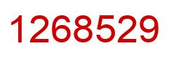 Number 1268529 red image