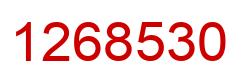 Number 1268530 red image