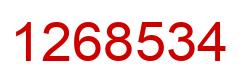 Number 1268534 red image