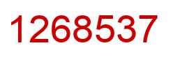 Number 1268537 red image