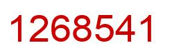 Number 1268541 red image