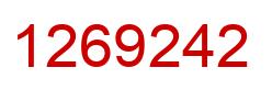 Number 1269242 red image