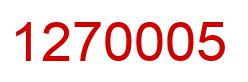 Number 1270005 red image