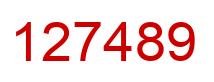Número 127489 imagen rojo