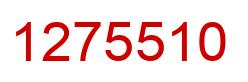 Number 1275510 red image