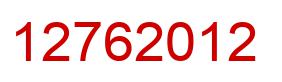 Number 12762012 red image