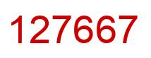 Número 127667 imagen rojo